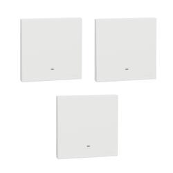 Schneider Electric Switch with Fluorescent Locator, AvatarOn C, 2 way, 1 gang, 16AX, 250V, white - Pack of 3