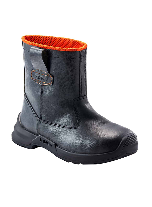 Honeywell Kings KWD205 Rigger High-Cut Pull-Up Leather Safety Working Boots, Black, Size 11/46EU