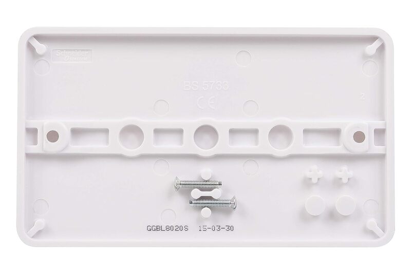 Schneider Electric Lisse - White moulded - blank plate - 2 gangs - matt white - GGBL8020S