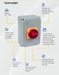 Lewden  Die cast Aluminium Isolator 3P, 32A