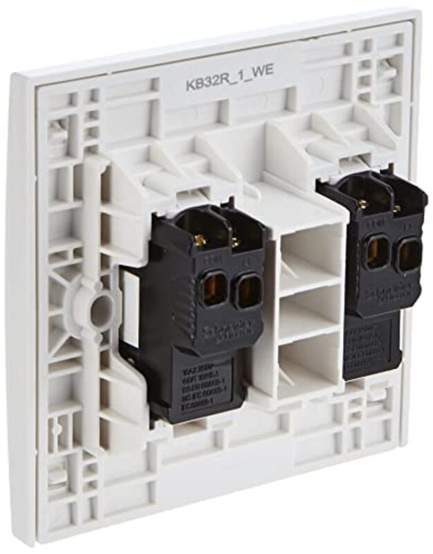 Schneider Electric KB32R_1 Vivace White - 1-way plate switch 2 gang - 16AX - white - Pack of 5