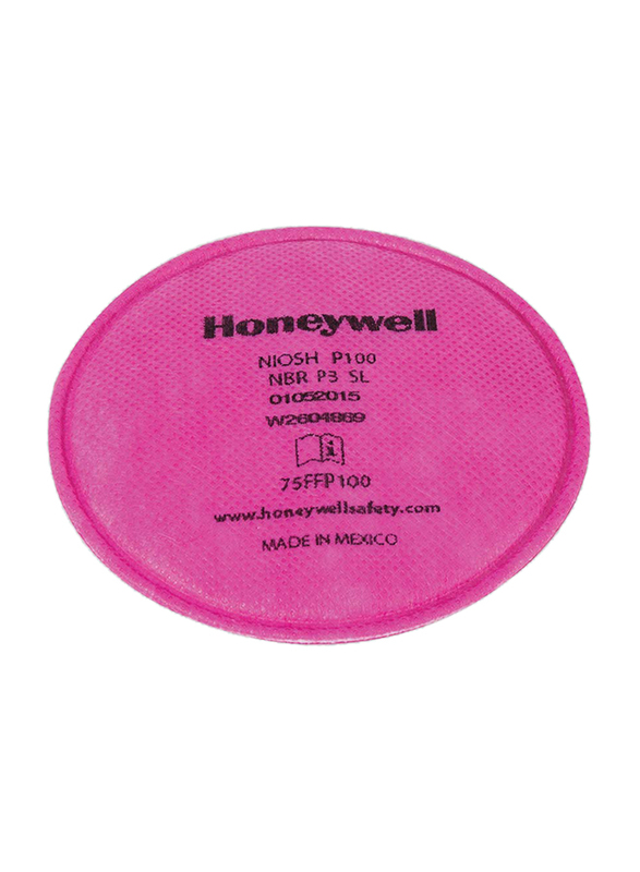 Honeywell North Filter for Half-Mask & Full Piece Respirators, 75FFP100, Pink, 2 Piece