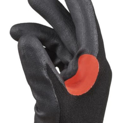Honeywell Microfoam Nitrile Coating 15 Gauge Nylon Ansi Cut Level A1 Safety Gloves, 21-1515-B8, Black, Medium
