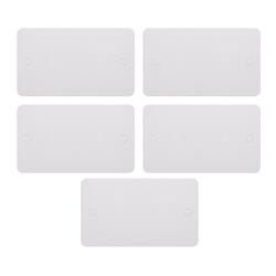 Schneider Electric Lisse - White moulded - blank plate - 2 gangs - matt white - GGBL8020S - Pack of 5