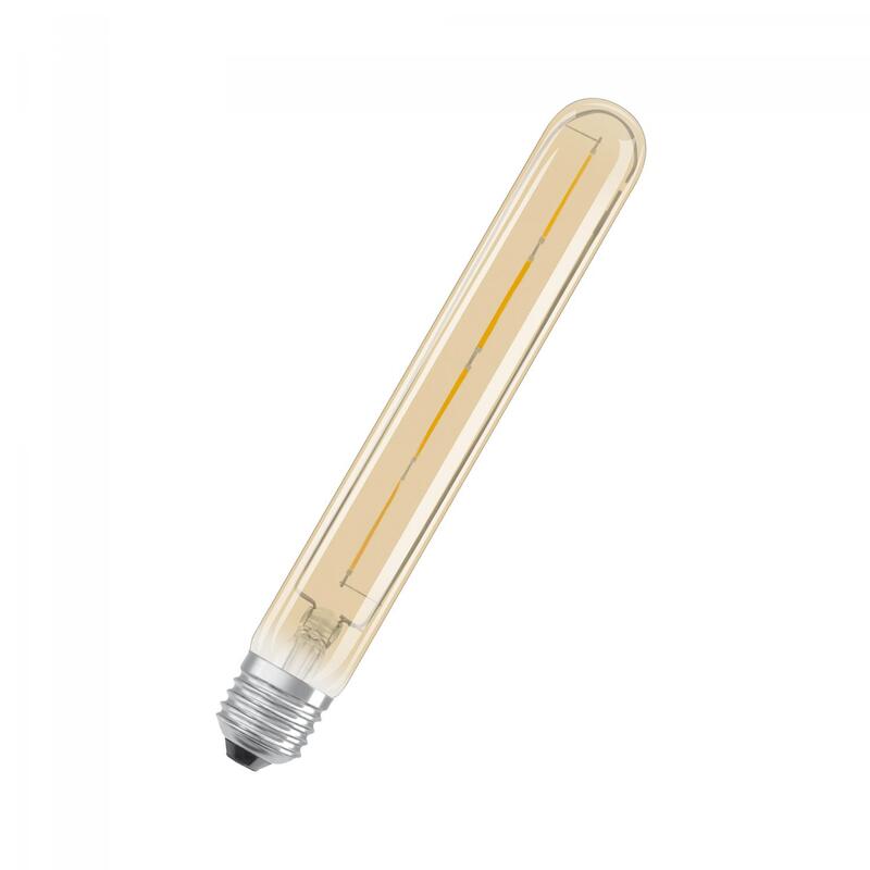 Osram Vintage 1906 4W E27 LED Filament Tubular light bulb Gold 2000K, Non-Dimmable