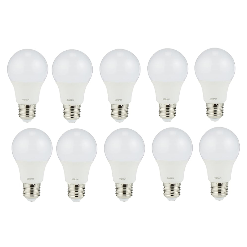 Osram Bulbs LED Classic A 10W Cool White, 4000K E27 screw base - Pack of 10
