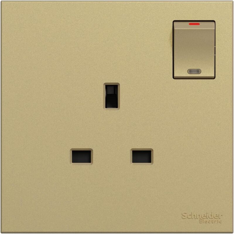 Schneider Electric Switched socket, AvatarOn C, 13A 250V, 1 gang, wine gold - Pack of 5