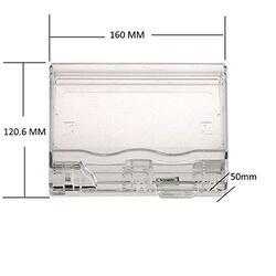 Schneider Weather Proof Double Gang Socket Cover Et223R- Kavacha, In Use Indoor Or Outdoor Outlet Cover, Clear And Lockable Electrical Power (For Double) - Pack of 5