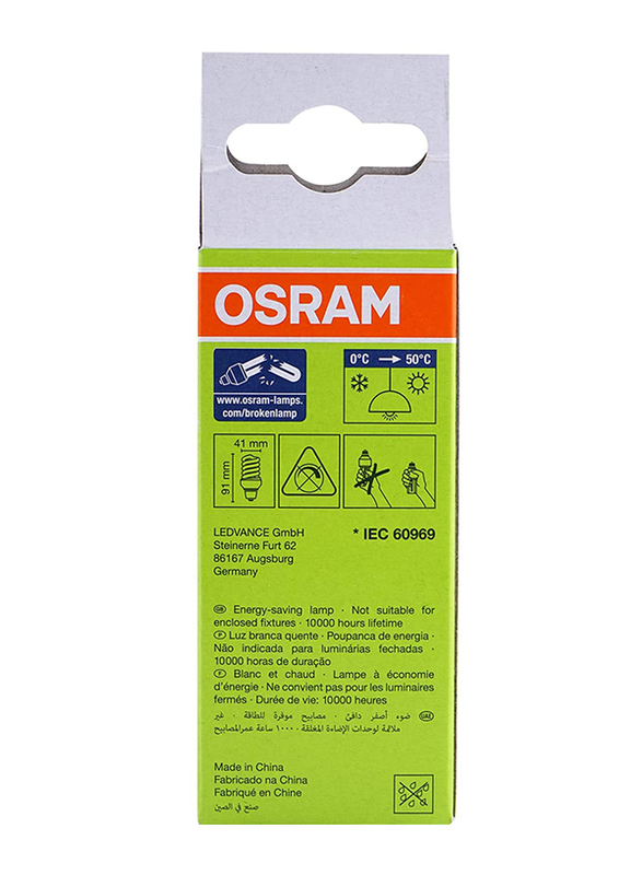 Osram Energy Saver Mini Twist LED Bulb, 8W, White