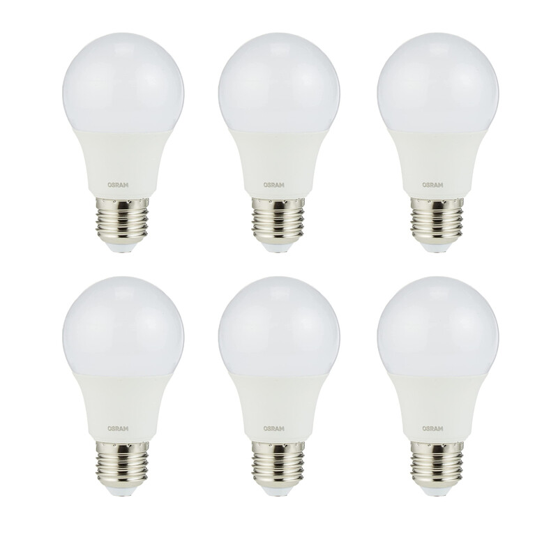 

Osram Led Value Classic P Frosted 4.9W, Screw Base E27 - Daylight / 6500K Pack of 6
