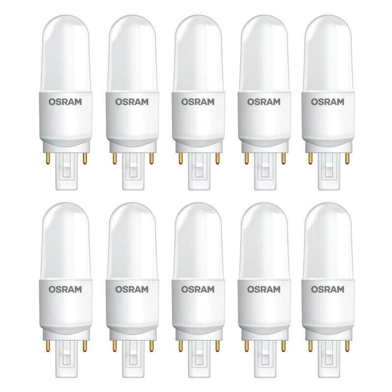 Osram G24D LED Bulb Value Stick 10W 4000k Cool White - 2 Pin base plugin - Pack of 10