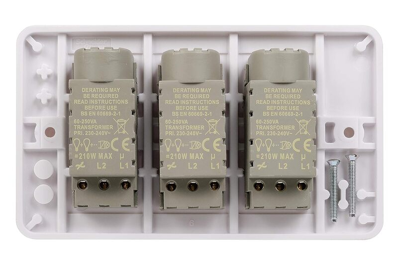 Schneider Electric Lisse - universal dimmer - 3 gangs - 2 way - 250W/VA - GGBL6032CS - Pack of 5