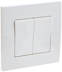 Schneider Electric KB32R_1 Vivace White - 1-way plate switch 2 gang - 16AX - white - Pack of 3