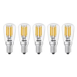 Osram E14 LED T26  Filament Clear 2.8W 827 300° beam angle Warm White, 250lm - Pack of 5