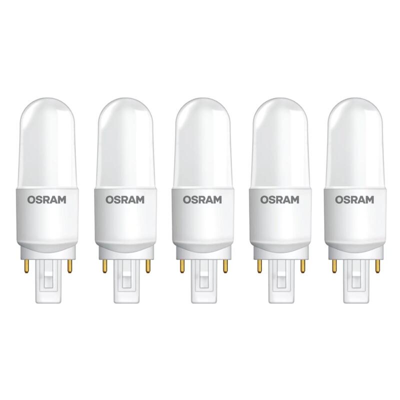 Osram LED 12W bulb G24D 2 pin Cool White, Value stick light - Pack of 5