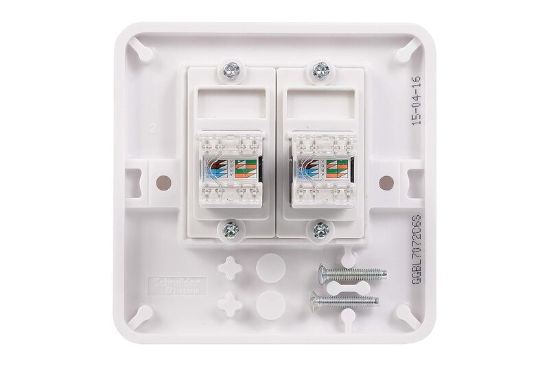 Schneider Electric Lisse - data socket - 2 gang RJ45 Cat 6 - GGBL7072C6S