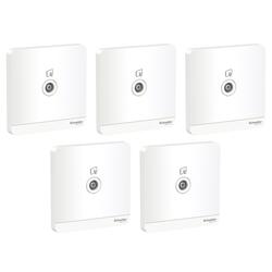 Schneider Electric AvatarOn, TV socket, , 75 Ohm, White (Model Number-E8331TV_WE) - Pack of 5