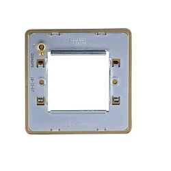 Schneider Electric Ultimate - screwless euro modular - 2 gangs - polished brass - GU8460-PB