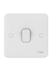 Schneider Electric Lisse 10AX 1 Gang 1 Way Plate Switch, GGBL1011, White