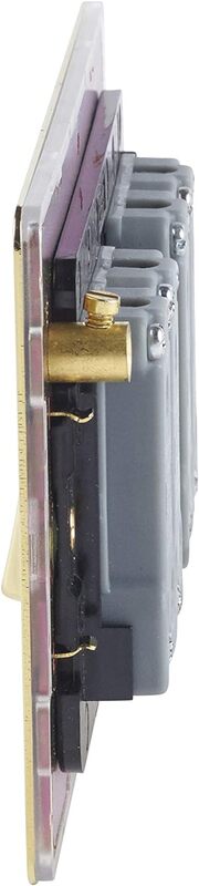 Schneider Electric Ultimate Screwless flat plate - 1-pole 2-way plate switch - 4 gangs - brass - GU1442-BPB