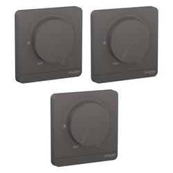 Schneider Electric AvatarOn, rotary dimmer, 250 VA, Dark Grey - E8331RD250_DG - Pack of 3