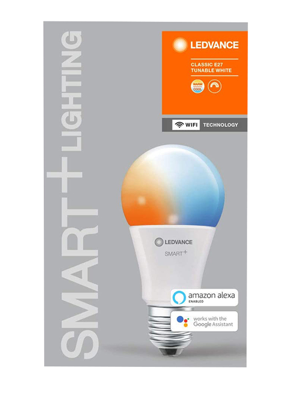 Ledvance LED Dimmable Smart Bulb with Google, Alexa And Apple Voice Control, 60W, E27, White