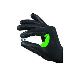 Honeywell Micro-Foam Nitrile Coating 24-9518B/09L CoreShield Cut Resistant Safety Gloves, 18 Gauge, HPPE/Steel Black Liner, Cut A4/D, Large