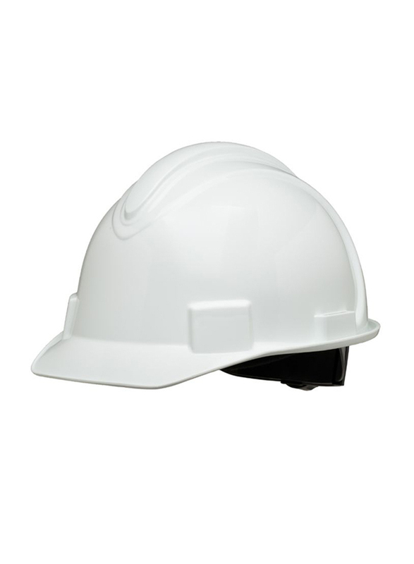 Honeywell Hard Non-Vented 4 Point Ratchet Suspension North Short Brim Safety Helmet, NSB10001, White