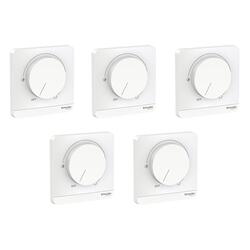 Schneider Electric AvatarOn Rotary Push Dimmer Switch 250V White - E8331RD250_WE - Pack of 5