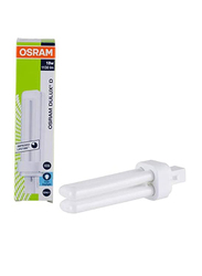 Osram Dulux D CFL Lamp, 18W, 6500K, 2 Pin, Daylight White