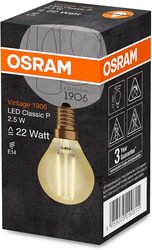 Osram Vintage 1906 Lamp CLASSIC P 22 2.5 W/2400 K GOLD E14