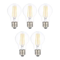 Osram E27 LED bulb Cool White Clear Filament Value Classic A60 7.5W/840 - Pack of 5