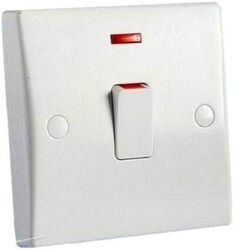 Schneider Electric Ultimate Slimline - 2-pole switch with flex outlet - 1 gang - white - GU2014