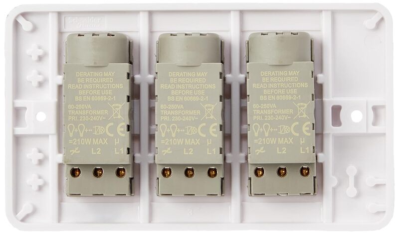 Schneider Electric Lisse - universal dimmer - 3 gangs - 2 way - 250W/VA - GGBL6032CS - Pack of 3