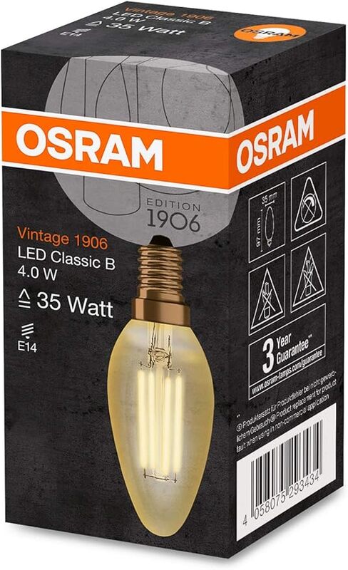 Osram Vintage 1906 Lamp CLAS BA 22 2.5 W/2400 K E14