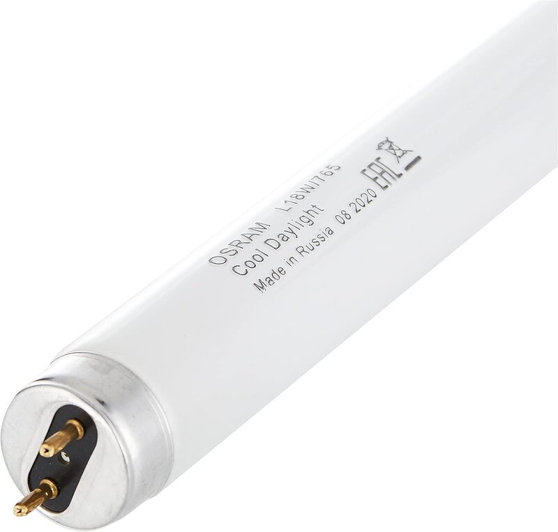 Osram/ Ledvance Fluorescent Tube Light Basic T8 L 18 Watts 6500k Day Light Otf18W 0.6 m- Pack of 5