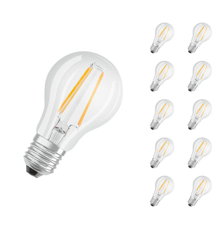 

Osram LED Bulb E27 Clear Filament 6.5W Warm White 2700K , Pack of 10