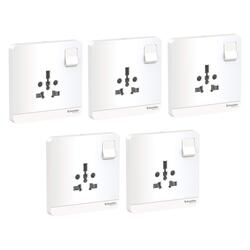 Schneider Avataron E8315Ts_We Switched Socket 2P 3P 16A 250V - White - Pack of 5