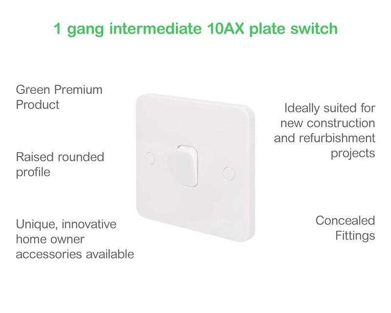 Schneider Electric Lisse - intermediate switch - 1 gang - 10AX - white - GGBL1014S