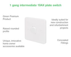 Schneider Electric Lisse - intermediate switch - 1 gang - 10AX - white - GGBL1014S