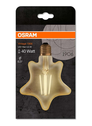 Osram 1906 Star Shape Vintage LED Lamp, 40W, Warm White