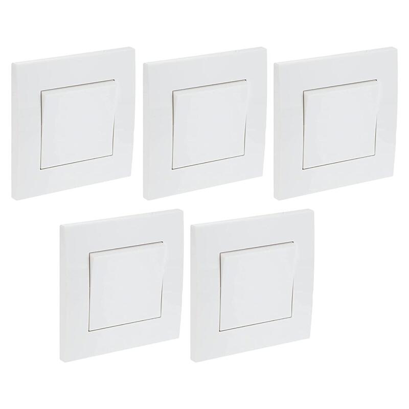 Schneider Electric KB31R Vivace White - 2-way plate switch 1 gang - 16AX - white - Pack of 5