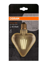 Osram 1906 Heart Shape Vintage LED Lamp, 40W, Warm White