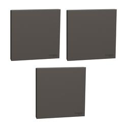 Schneider Electric Blank Plate, AvatarOn C, 1 gang, dark grey - Pack of 3