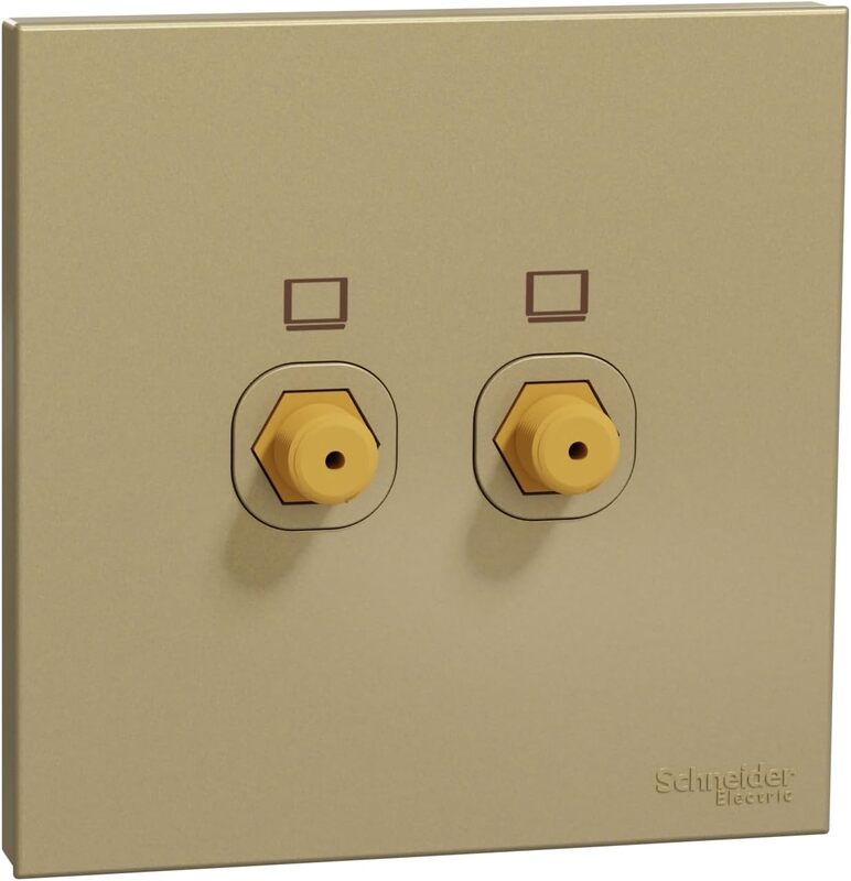 Schneider Electric TV socket, AvatarOn C, complete product, F-Type, IP20, wine gold - E8732TVF_WG