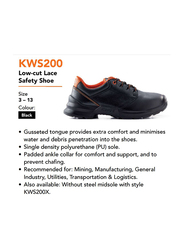Honeywell Kings KWD200 Low-Cut Lace Leather Industrial Safety Work Shoes, Black, Size 9/43EU