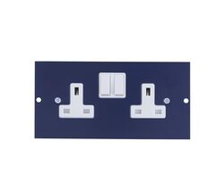 Schneider Electric Mita - 87 mm mounting plate - twin switched socket-outlet (DE) - INS55301