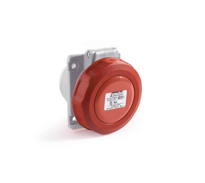 

Famatel Panel Socket 32A 400V 3P+E+N IP67 Flush Mount 10° Inclined