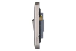 Schneider Electric Lisse - Plate Switch - 2 gang 2 way - 10AX Stainless Steel with Black Interior - GGBL1022BSS