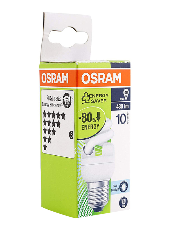 Osram Spiral LED Bulb, 8W, White